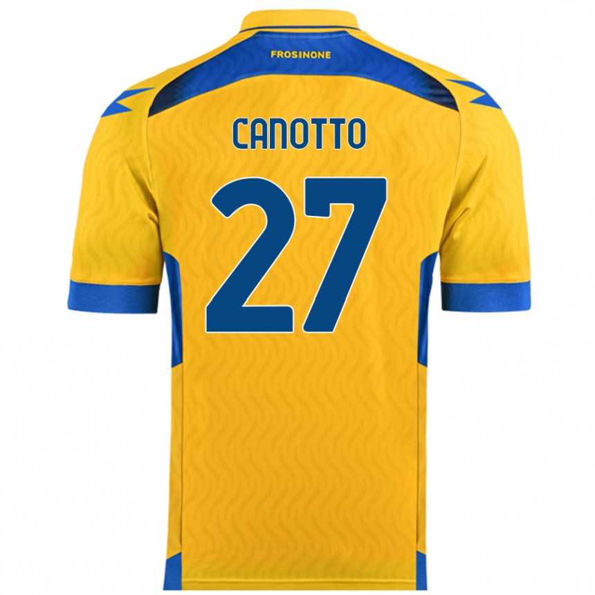 גברים כדורגל Luigi Canotto #27 צָהוֹב ג'רזי ביתית 2024/25