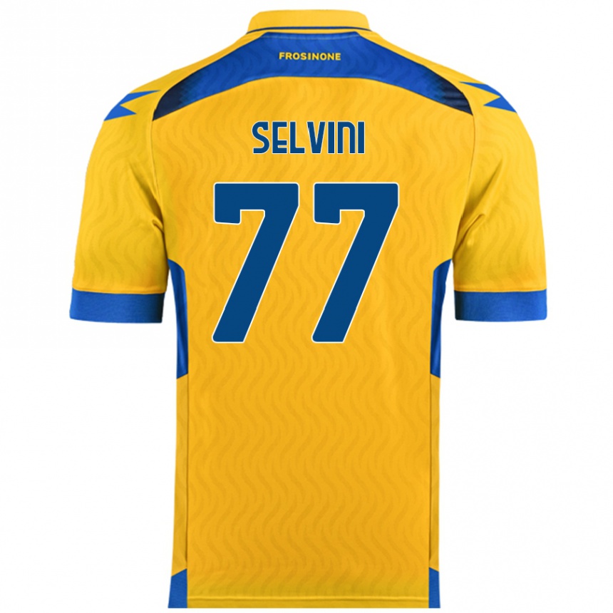 גברים כדורגל Alessandro Selvini #77 צָהוֹב ג'רזי ביתית 2024/25
