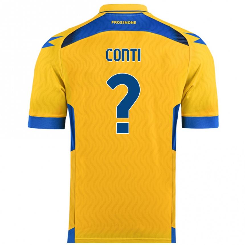 גברים כדורגל Michelangelo Conti #0 צָהוֹב ג'רזי ביתית 2024/25