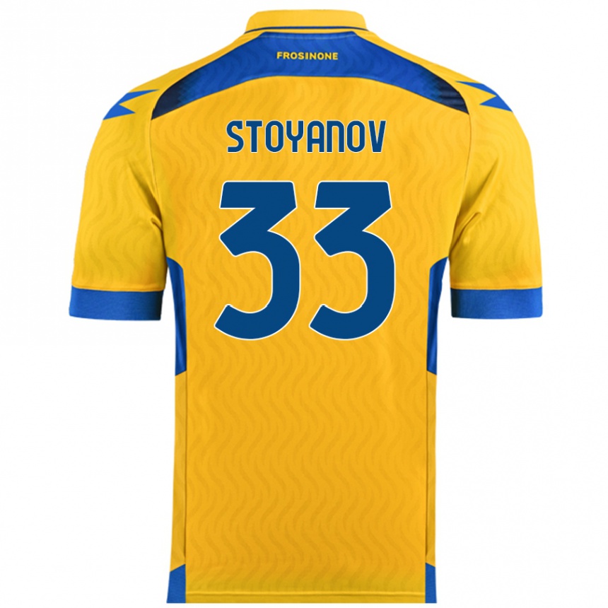 גברים כדורגל Steliyan Stoyanov #33 צָהוֹב ג'רזי ביתית 2024/25
