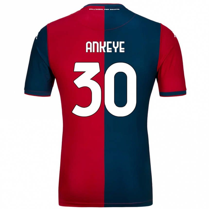 גברים כדורגל David Ankeye #30 אדום כחול כהה ג'רזי ביתית 2024/25