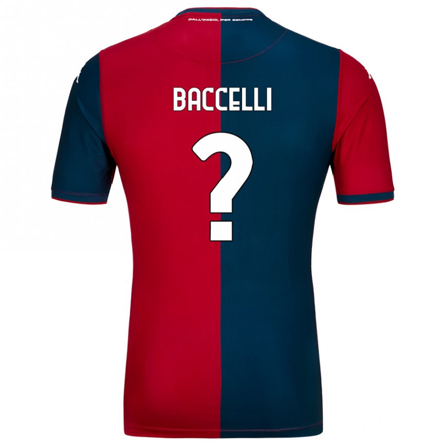 גברים כדורגל Pietro Baccelli #0 אדום כחול כהה ג'רזי ביתית 2024/25