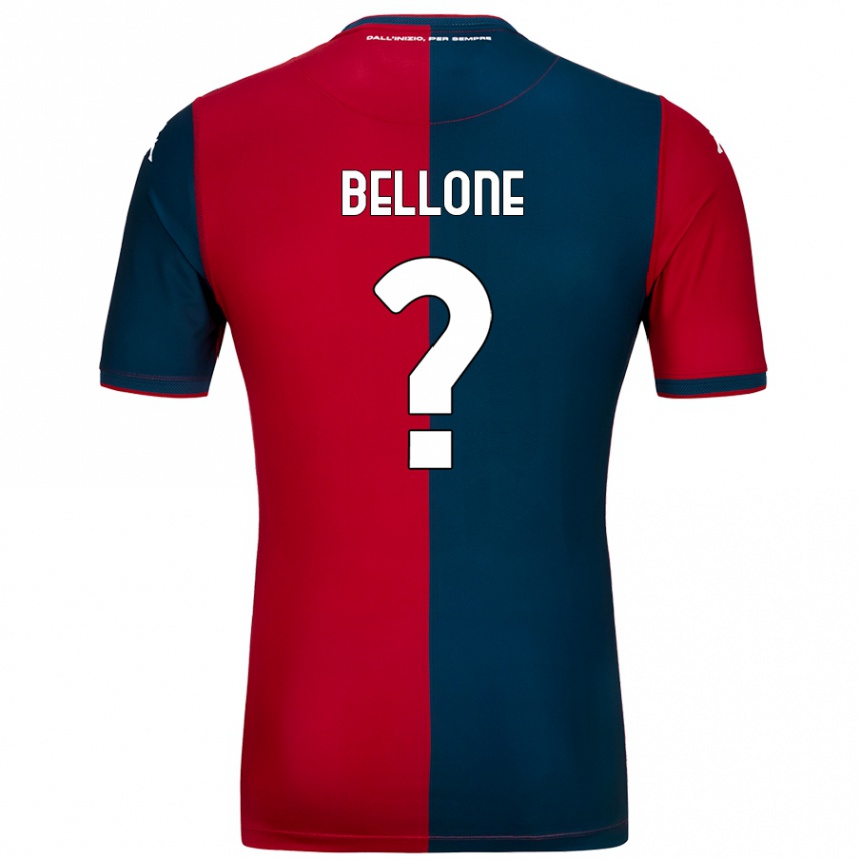 גברים כדורגל Francesco Bellone #0 אדום כחול כהה ג'רזי ביתית 2024/25