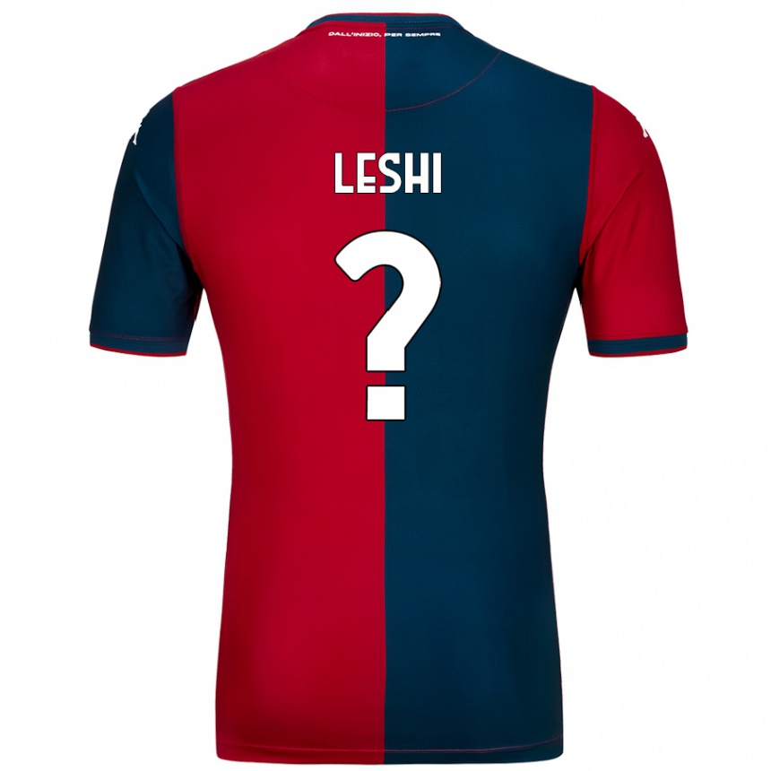 גברים כדורגל Arber Leshi #0 אדום כחול כהה ג'רזי ביתית 2024/25