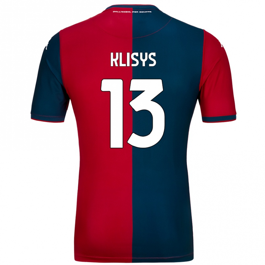 גברים כדורגל Lukas Klisys #13 אדום כחול כהה ג'רזי ביתית 2024/25