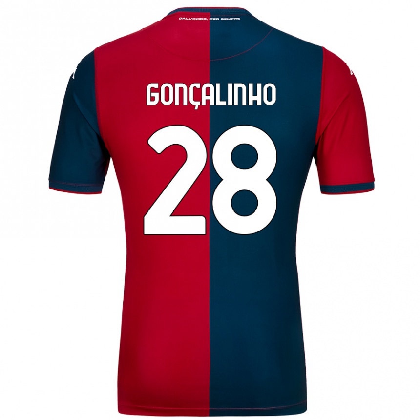 גברים כדורגל João Gonçalinho #28 אדום כחול כהה ג'רזי ביתית 2024/25