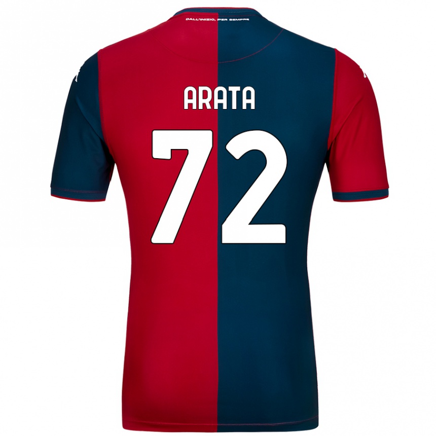 גברים כדורגל Stefano Arata #72 אדום כחול כהה ג'רזי ביתית 2024/25