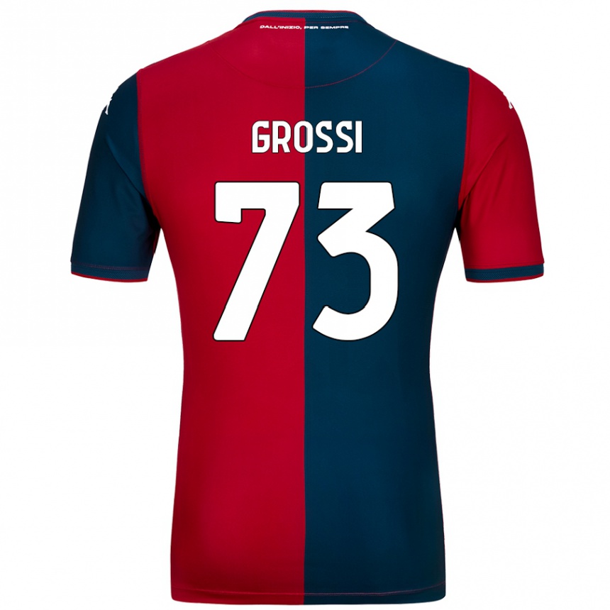 גברים כדורגל Jacopo Grossi #73 אדום כחול כהה ג'רזי ביתית 2024/25