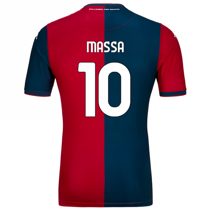 גברים כדורגל Alessandra Massa #10 אדום כחול כהה ג'רזי ביתית 2024/25