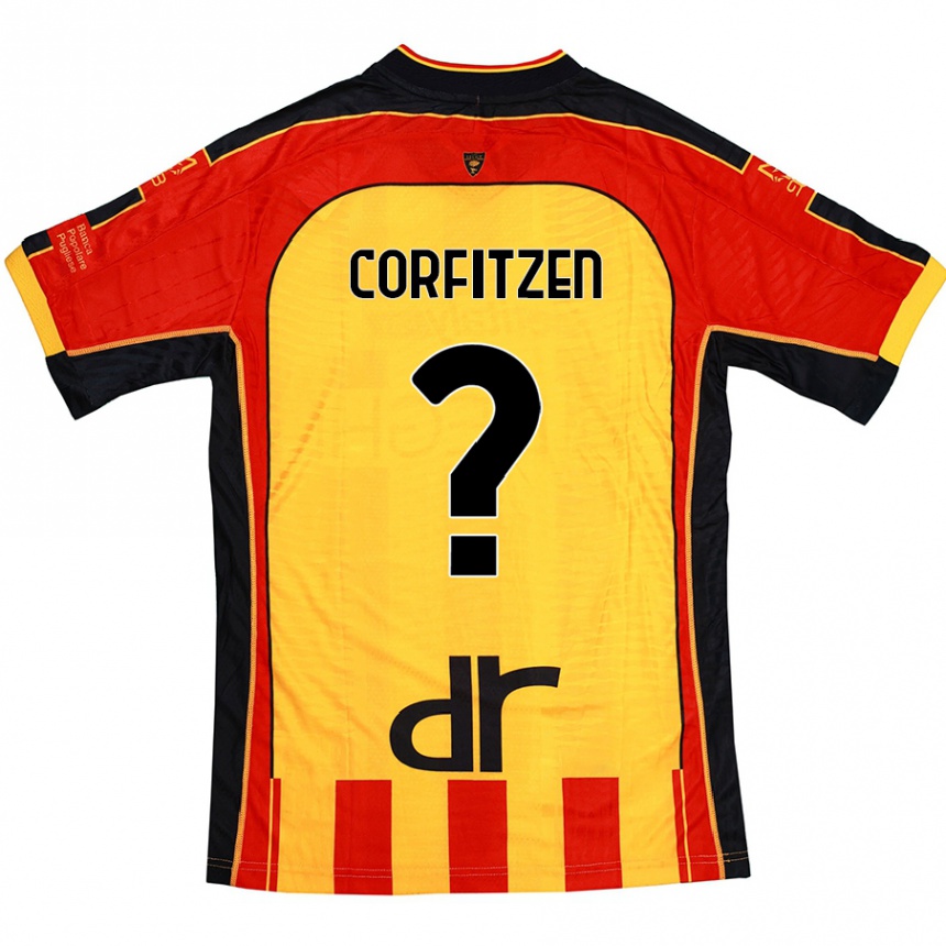 גברים כדורגל Jeppe Corfitzen #0 צהוב אדום ג'רזי ביתית 2024/25