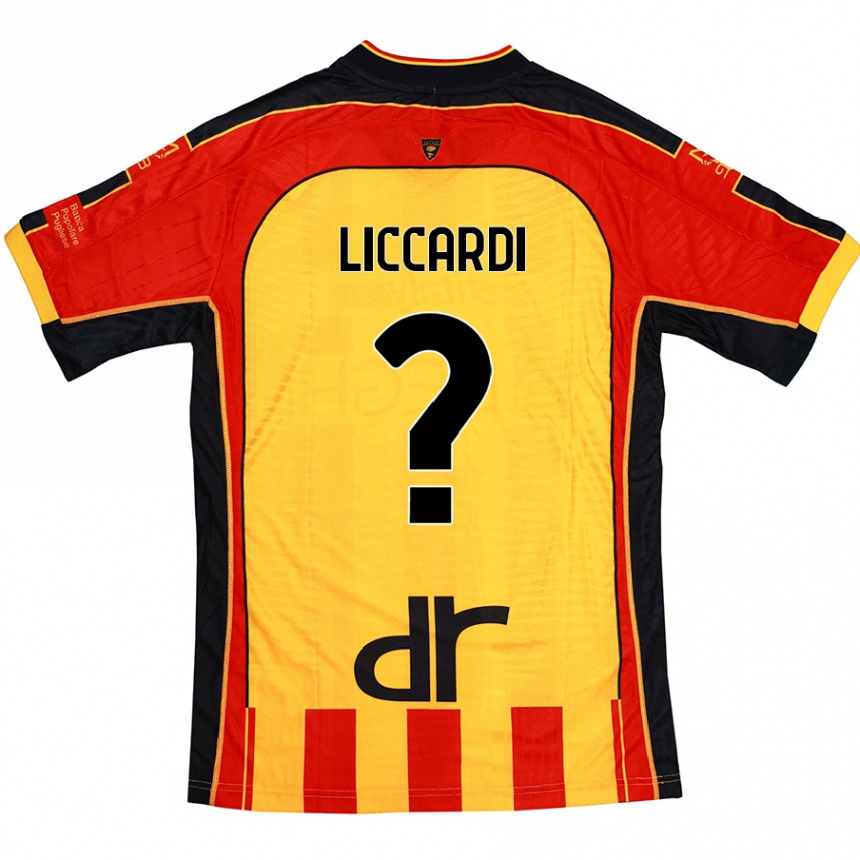 גברים כדורגל Thomas Liccardi #0 צהוב אדום ג'רזי ביתית 2024/25