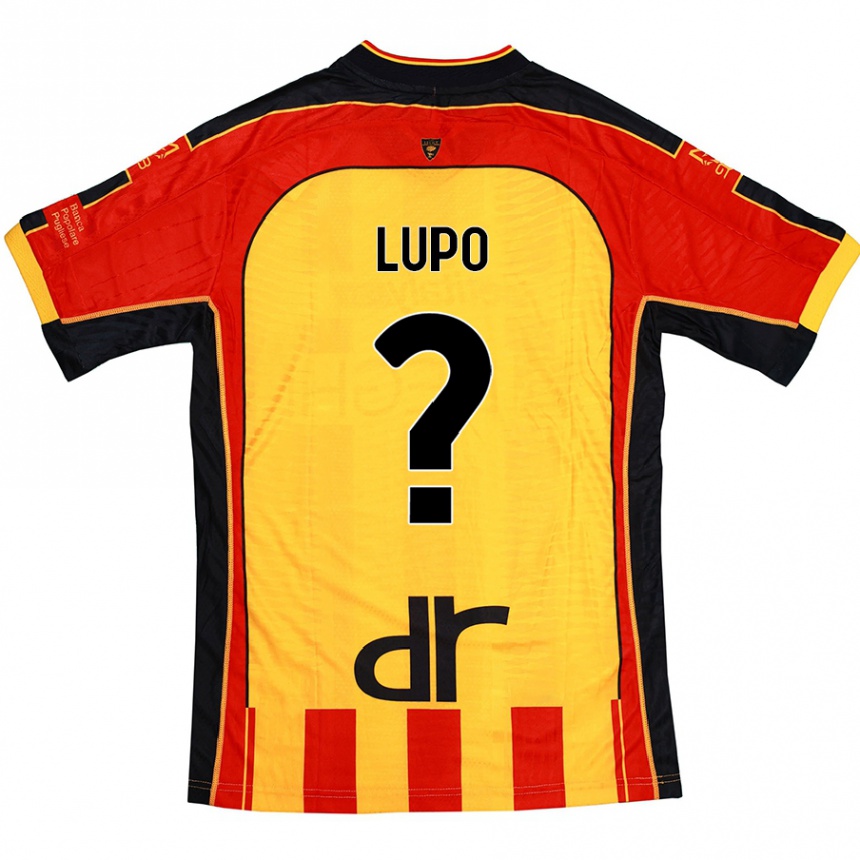 גברים כדורגל Christian Lupo #0 צהוב אדום ג'רזי ביתית 2024/25