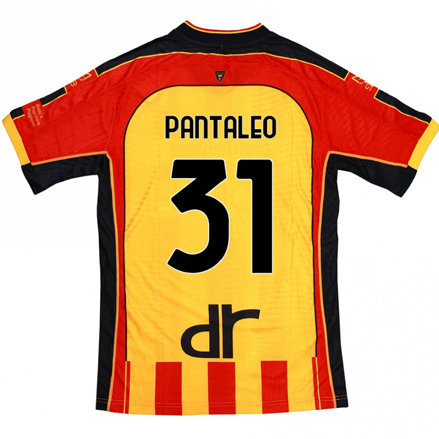 גברים כדורגל Dario Pantaleo #31 צהוב אדום ג'רזי ביתית 2024/25