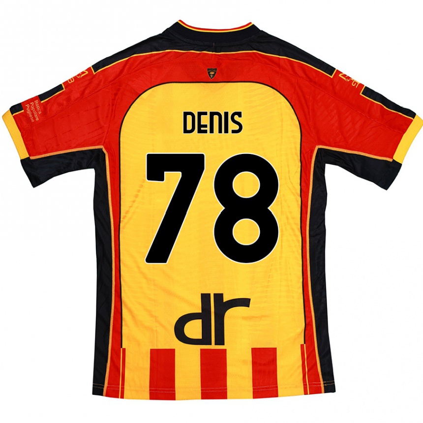 גברים כדורגל Max Denis #78 צהוב אדום ג'רזי ביתית 2024/25