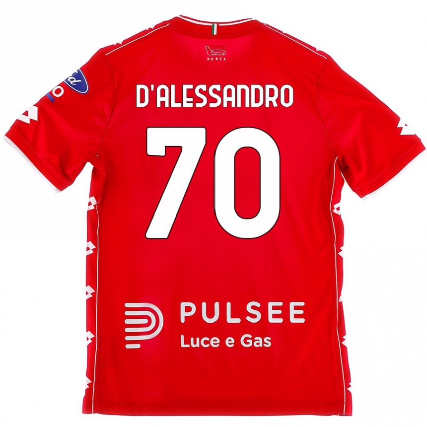 גברים כדורגל Marco D'alessandro #70 אדום לבן ג'רזי ביתית 2024/25