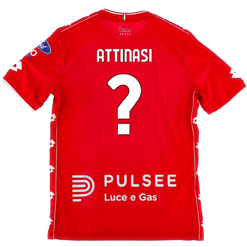 גברים כדורגל Mattia Attinasi #0 אדום לבן ג'רזי ביתית 2024/25