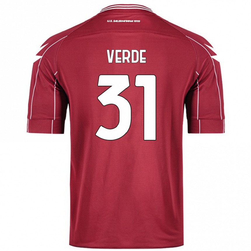 גברים כדורגל Daniele Verde #31 בורדו ג'רזי ביתית 2024/25
