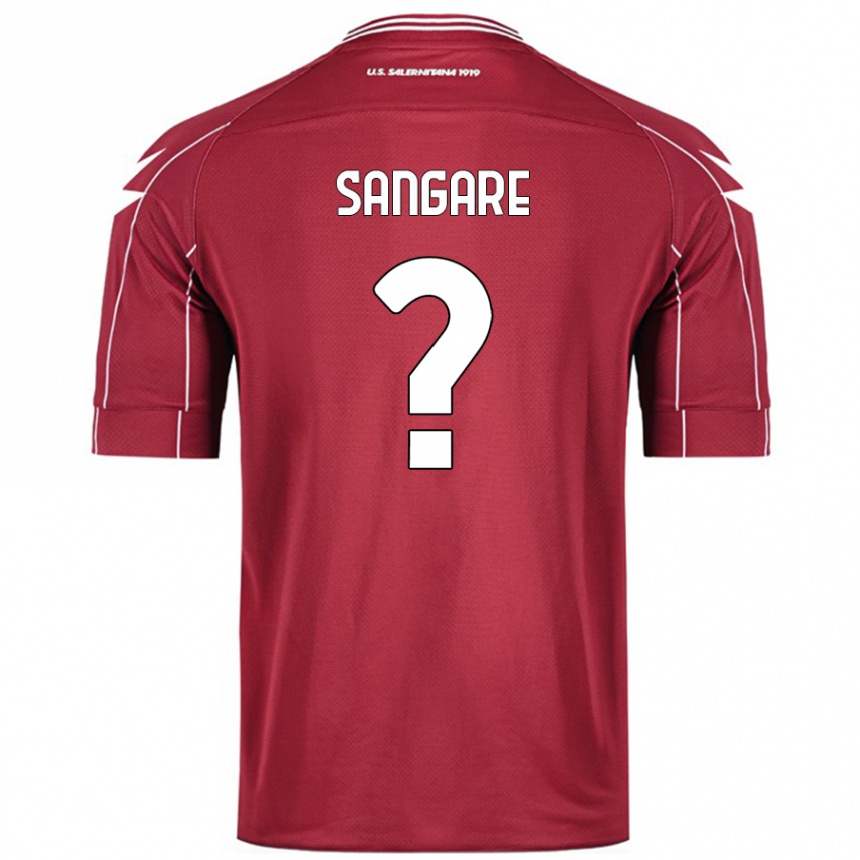 גברים כדורגל Karim Sangare #0 בורדו ג'רזי ביתית 2024/25