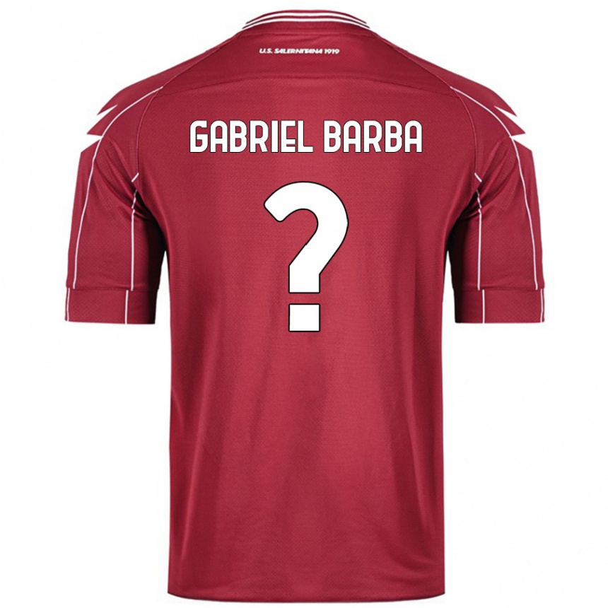 גברים כדורגל Luigi Gabriel Barba #0 בורדו ג'רזי ביתית 2024/25