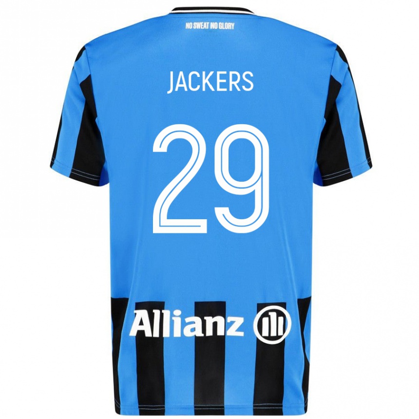 גברים כדורגל Nordin Jackers #29 כחול שמיים שחור ג'רזי ביתית 2024/25