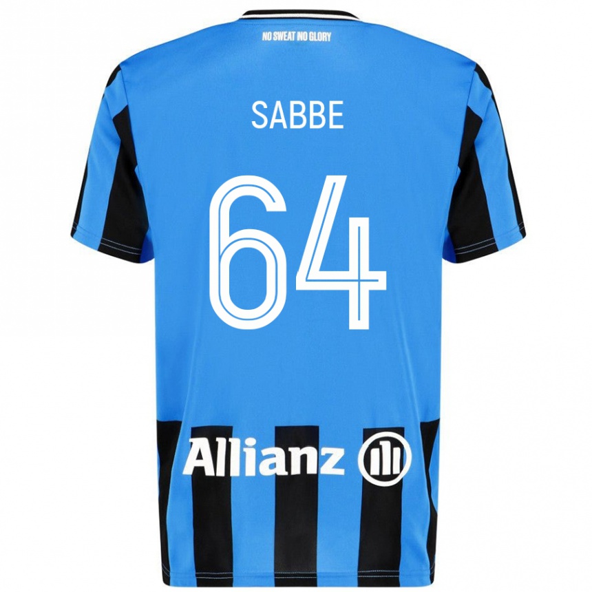 גברים כדורגל Kyriani Sabbe #64 כחול שמיים שחור ג'רזי ביתית 2024/25