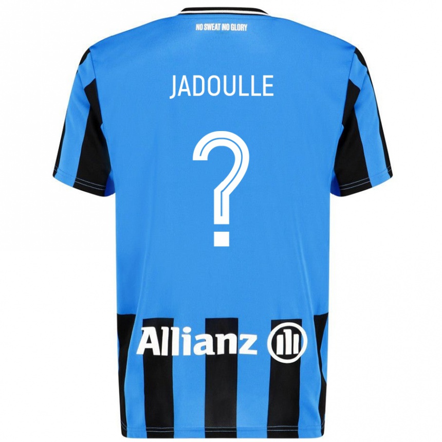 גברים כדורגל Romane Jadoulle #0 כחול שמיים שחור ג'רזי ביתית 2024/25
