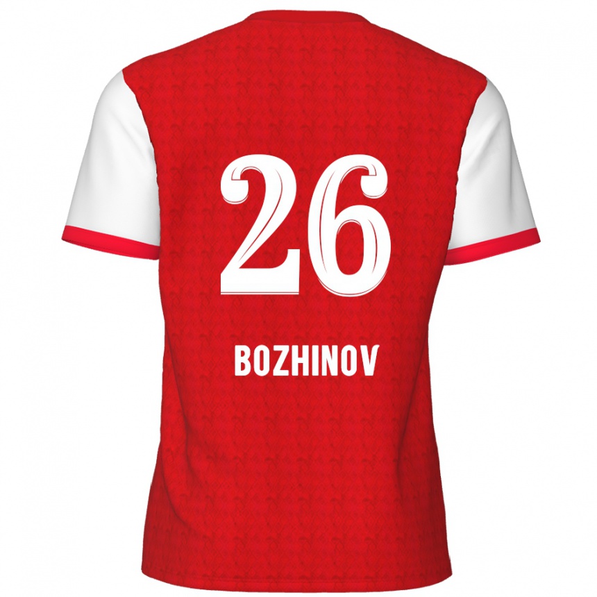 גברים כדורגל Rosen Bozhinov #26 אדום לבן ג'רזי ביתית 2024/25