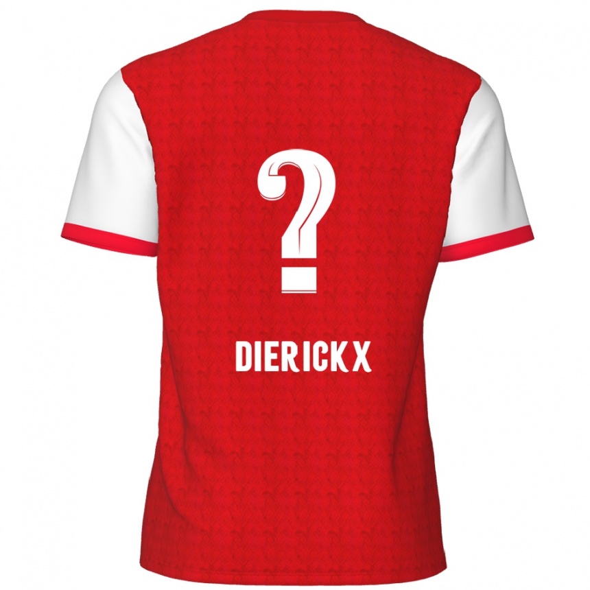 גברים כדורגל Xander Dierickx #0 אדום לבן ג'רזי ביתית 2024/25