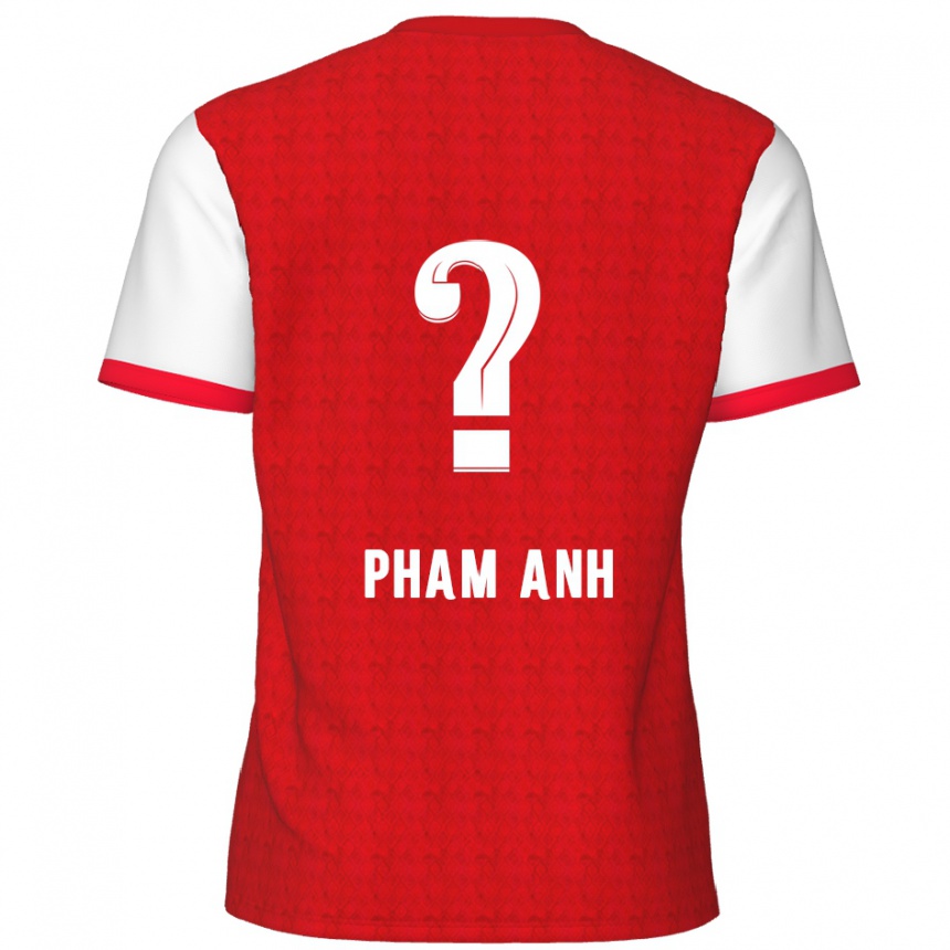 גברים כדורגל Khoi Pham Anh #0 אדום לבן ג'רזי ביתית 2024/25