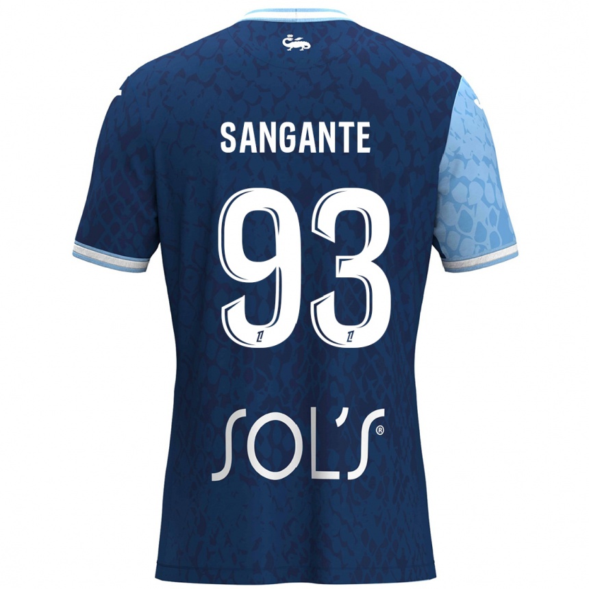 גברים כדורגל Arouna Sangante #93 כחול שמיים כחול כהה ג'רזי ביתית 2024/25