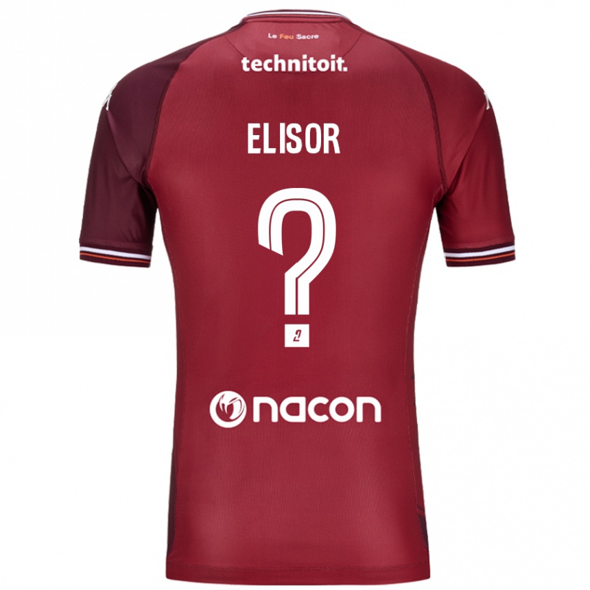 גברים כדורגל Simon Elisor #0 גרנאטה אדומה ג'רזי ביתית 2024/25