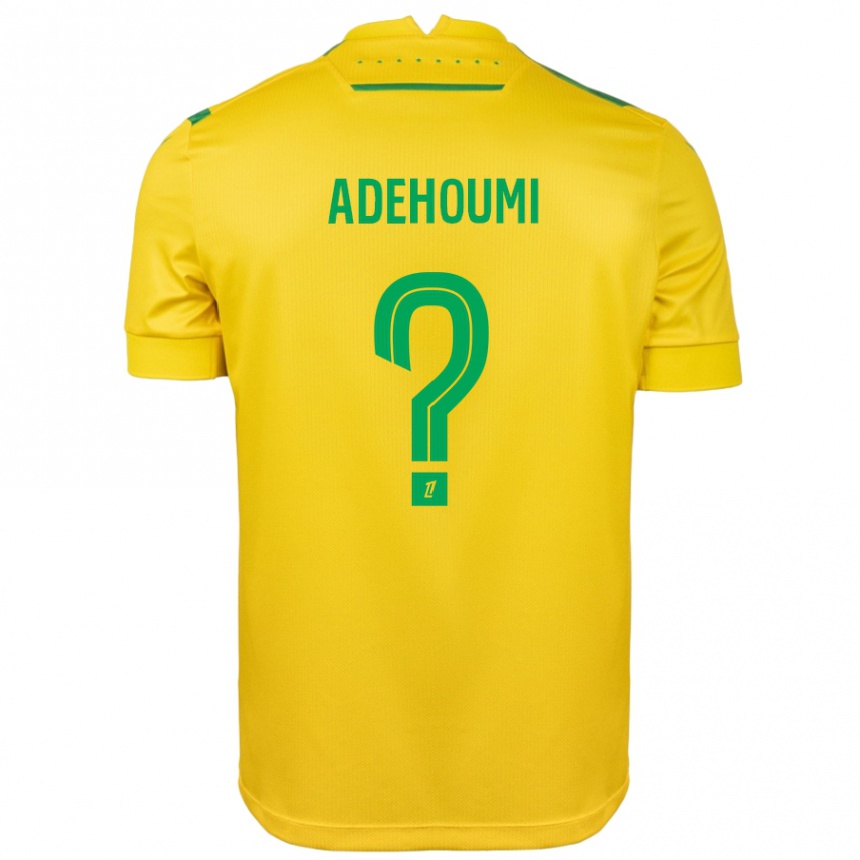 גברים כדורגל Deen Adehoumi #0 צהוב ירוק ג'רזי ביתית 2024/25