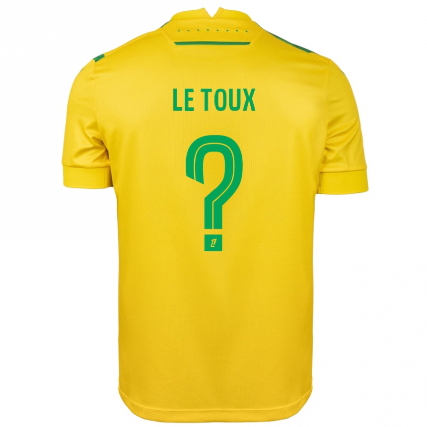 גברים כדורגל Many Le Toux #0 צהוב ירוק ג'רזי ביתית 2024/25