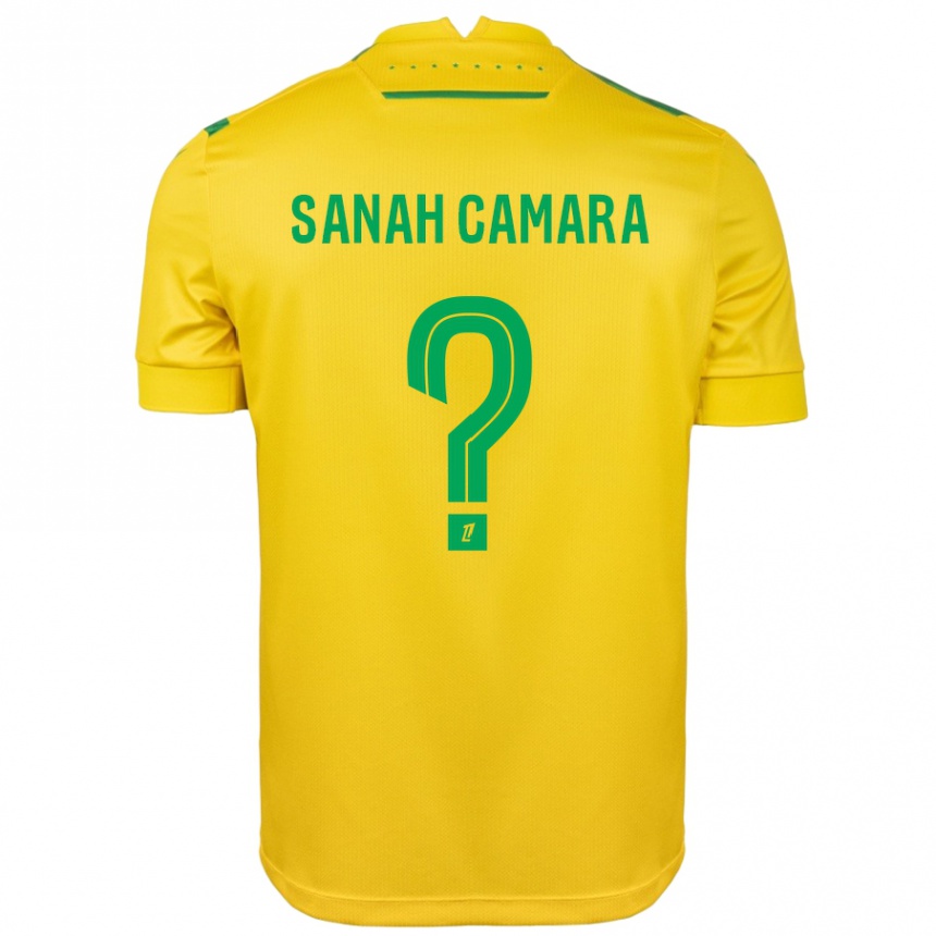 גברים כדורגל Sanah Camara #0 צהוב ירוק ג'רזי ביתית 2024/25