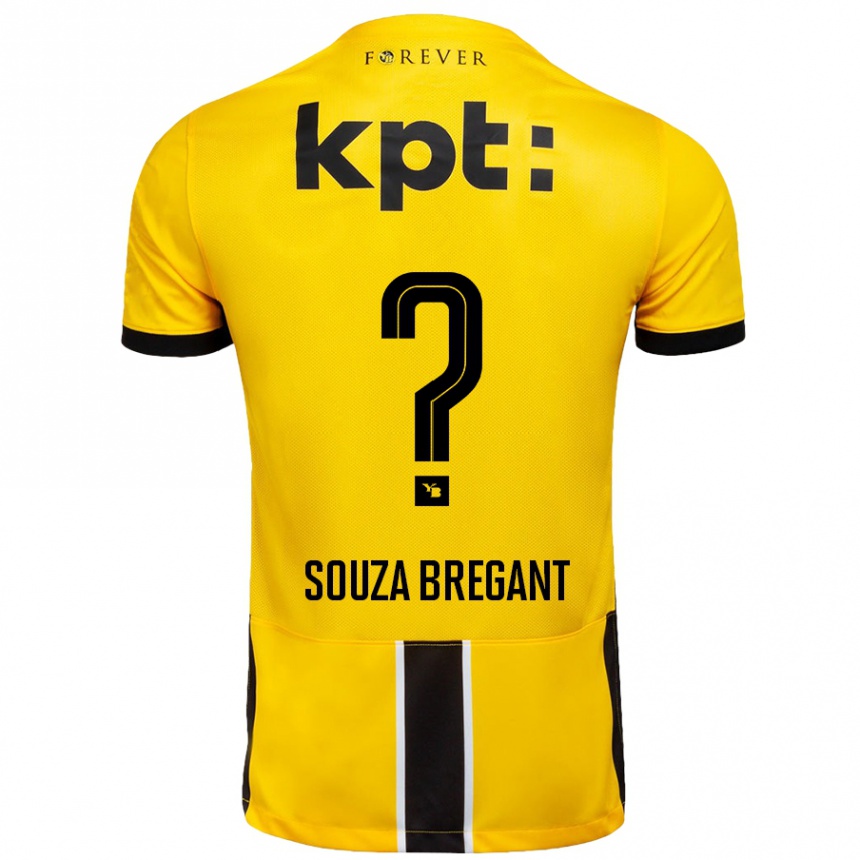 גברים כדורגל Pietro Souza Bregant #0 צהוב שחור ג'רזי ביתית 2024/25