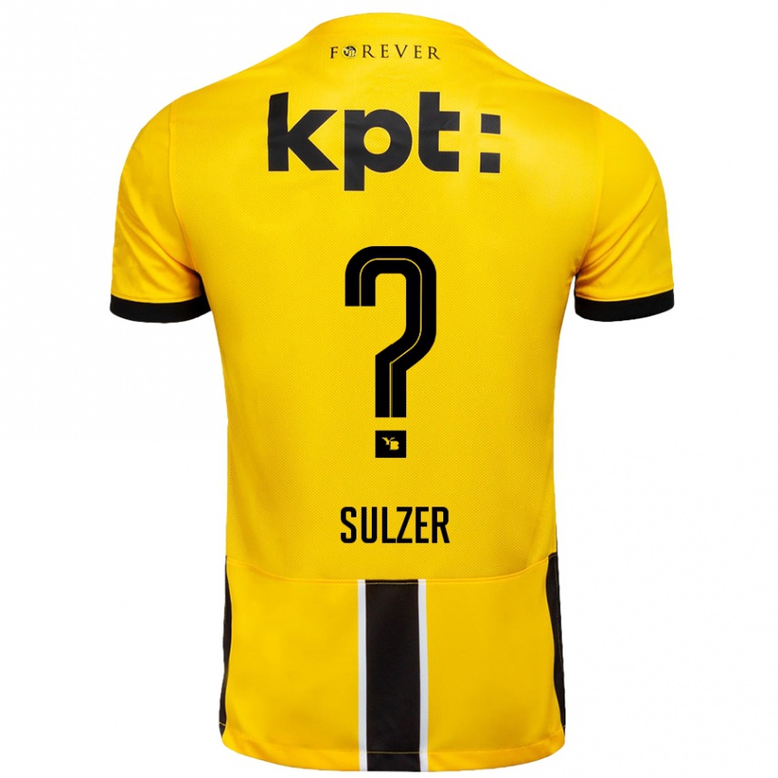 גברים כדורגל Ilija Sulzer #0 צהוב שחור ג'רזי ביתית 2024/25