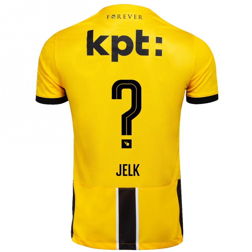 גברים כדורגל Jano Jelk #0 צהוב שחור ג'רזי ביתית 2024/25