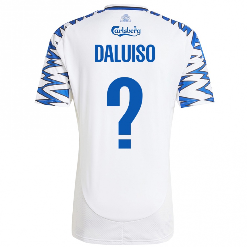 גברים כדורגל Christoffer Daluiso #0 לבן כחול שמיים ג'רזי ביתית 2024/25