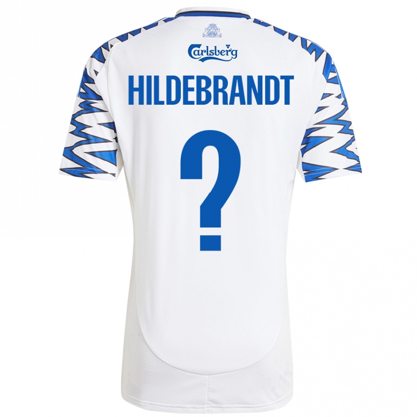 גברים כדורגל Sylvester Hildebrandt #0 לבן כחול שמיים ג'רזי ביתית 2024/25