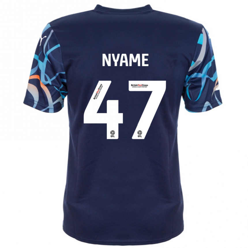 גברים כדורגל Josh Nyame #47 כָּחוֹל כֵּהֶה הרחק ג'רזי 2024/25