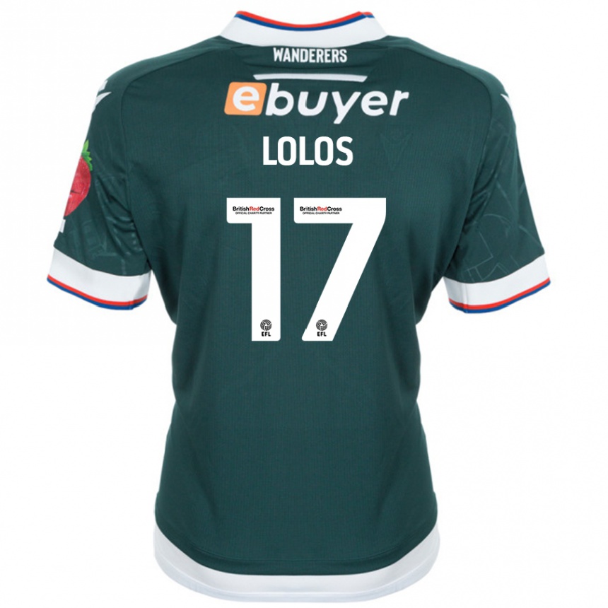 גברים כדורגל Klaidi Lolos #17 ירוק כהה הרחק ג'רזי 2024/25