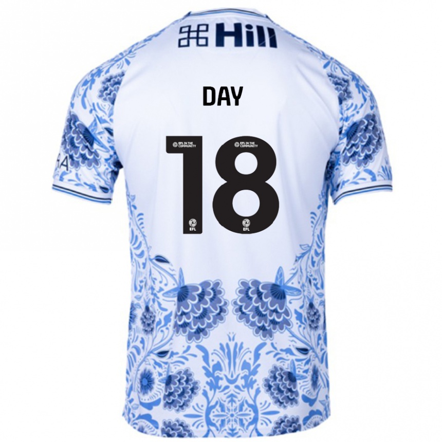 גברים כדורגל Niamh Day #18 כחול לבן הרחק ג'רזי 2024/25