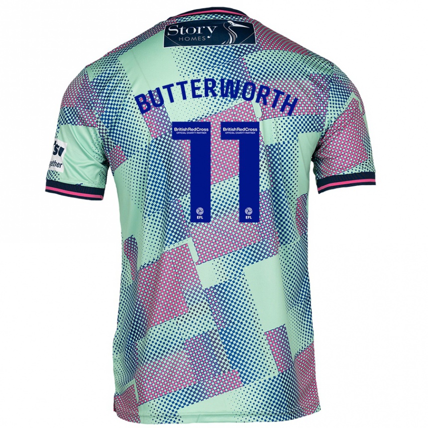 גברים כדורגל Daniel Butterworth #11 יָרוֹק הרחק ג'רזי 2024/25