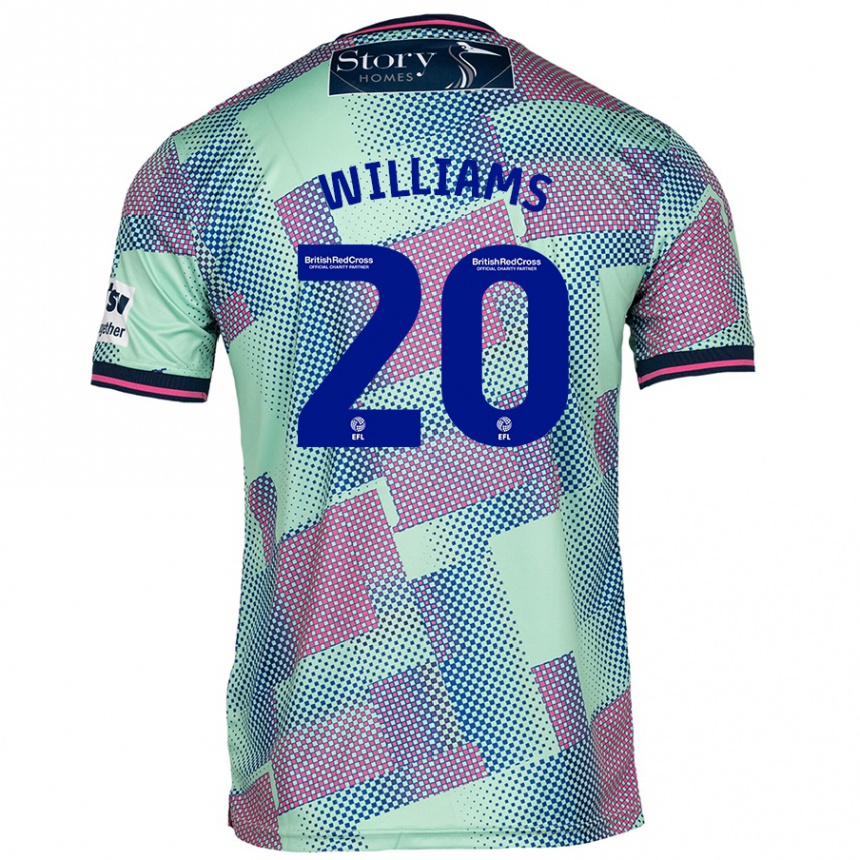 גברים כדורגל Ben Williams #20 יָרוֹק הרחק ג'רזי 2024/25
