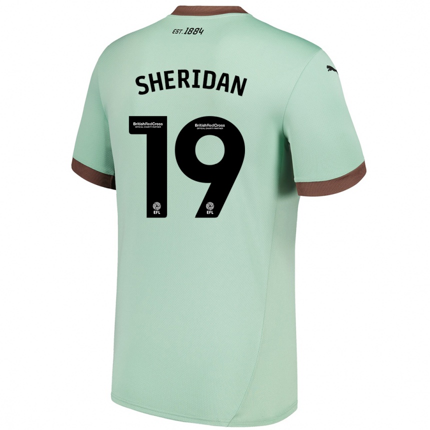 גברים כדורגל Isabel Sheridan #19 ירוק חיוור הרחק ג'רזי 2024/25