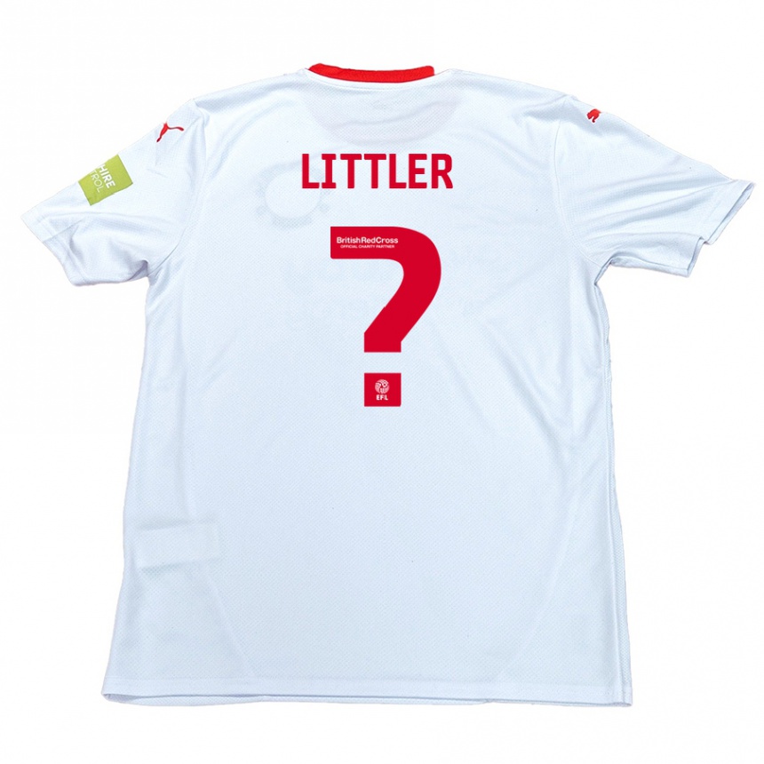 גברים כדורגל Zack Littler #0 לָבָן הרחק ג'רזי 2024/25