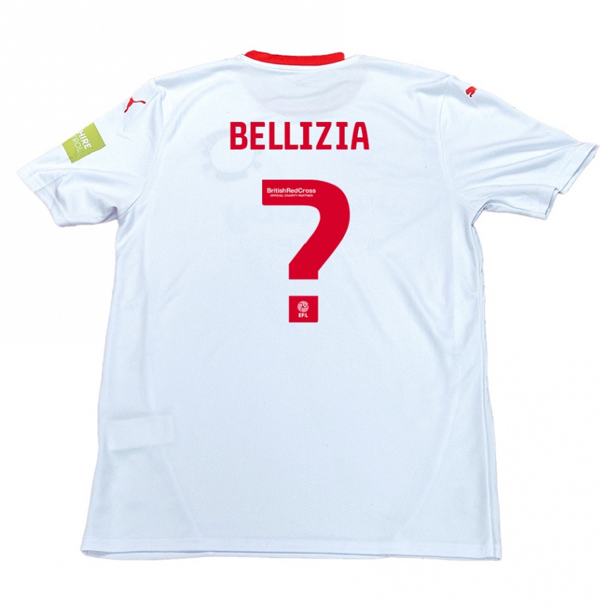 גברים כדורגל Oliver Bellizia #0 לָבָן הרחק ג'רזי 2024/25