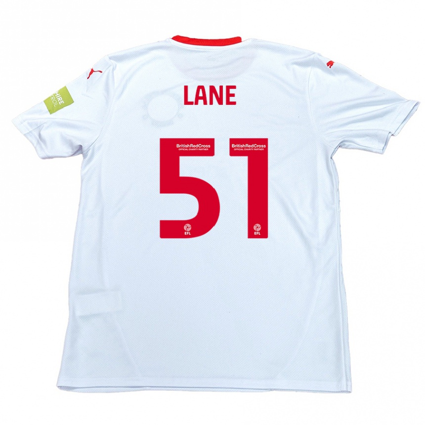 גברים כדורגל Mikey Lane #51 לָבָן הרחק ג'רזי 2024/25
