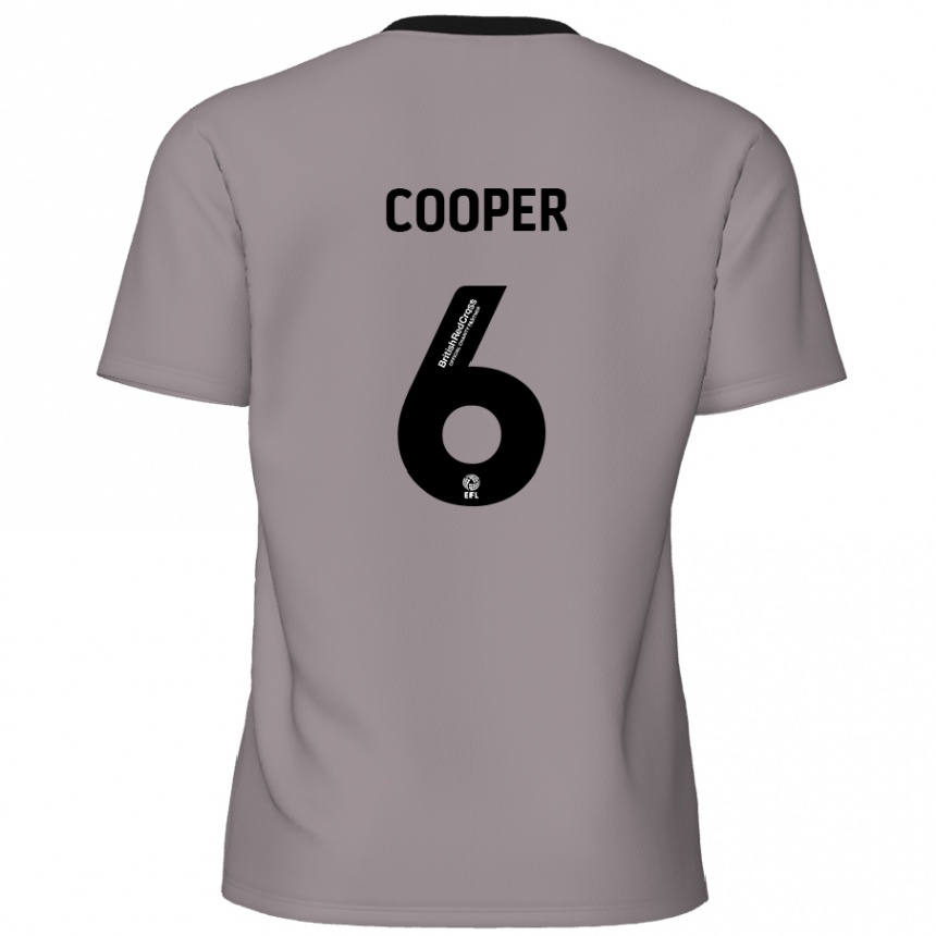 גברים כדורגל Brandon Cooper #6 אָפוֹר הרחק ג'רזי 2024/25