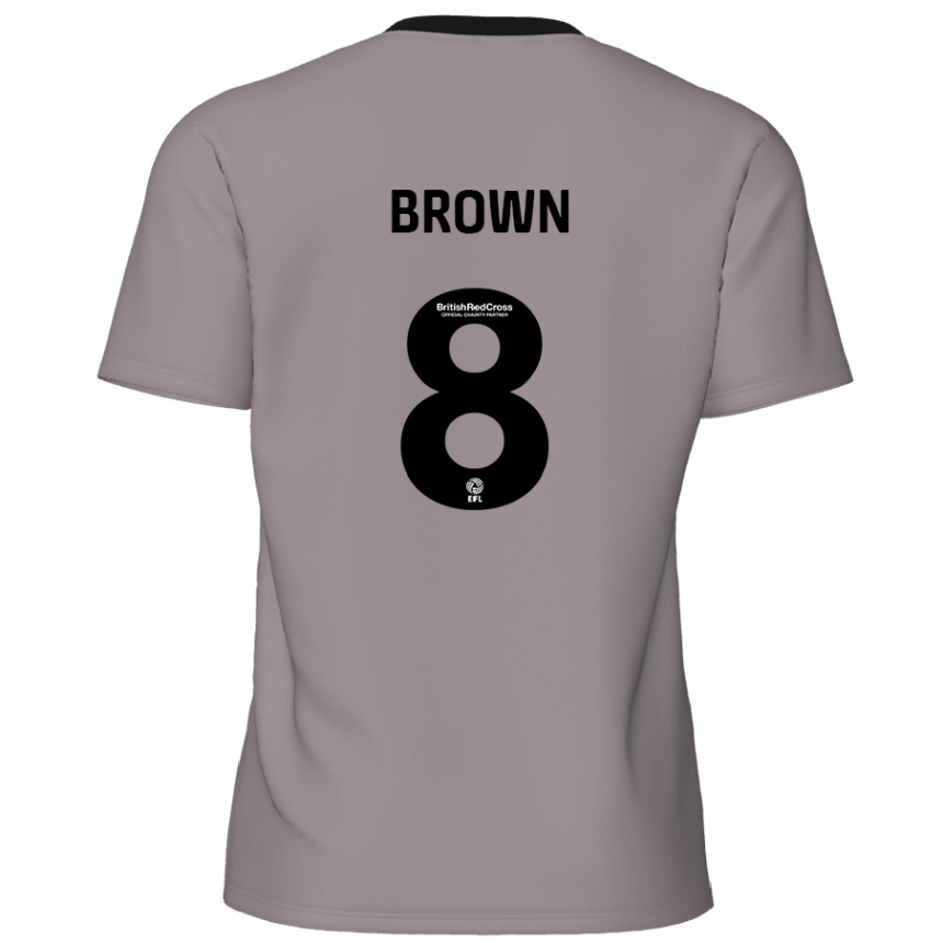 גברים כדורגל Jordan Brown #8 אָפוֹר הרחק ג'רזי 2024/25